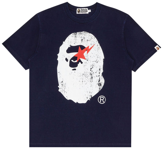 BAPE BAPESTA Ape Head Tee Dark Indigo