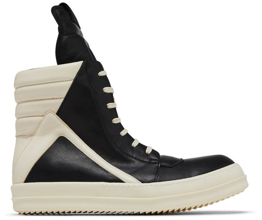 USED Rick Owens Porterville Geobasket 'Black Milk'