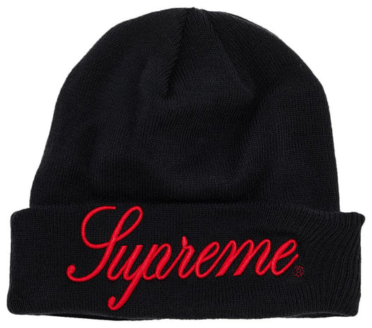 Supreme New Era Script Beanie Navy