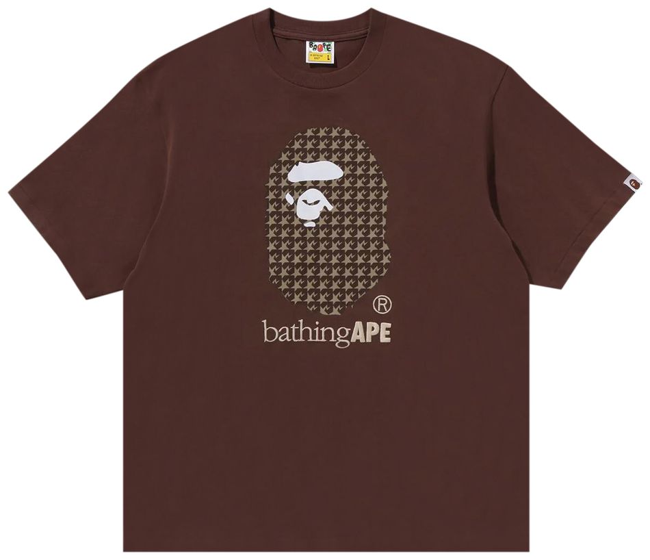 BAPE Brown STA Houndstooth T-shirt