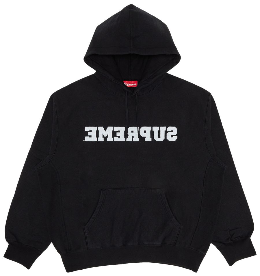 Supreme Reverse Hooded Sweatshirt 'Black'