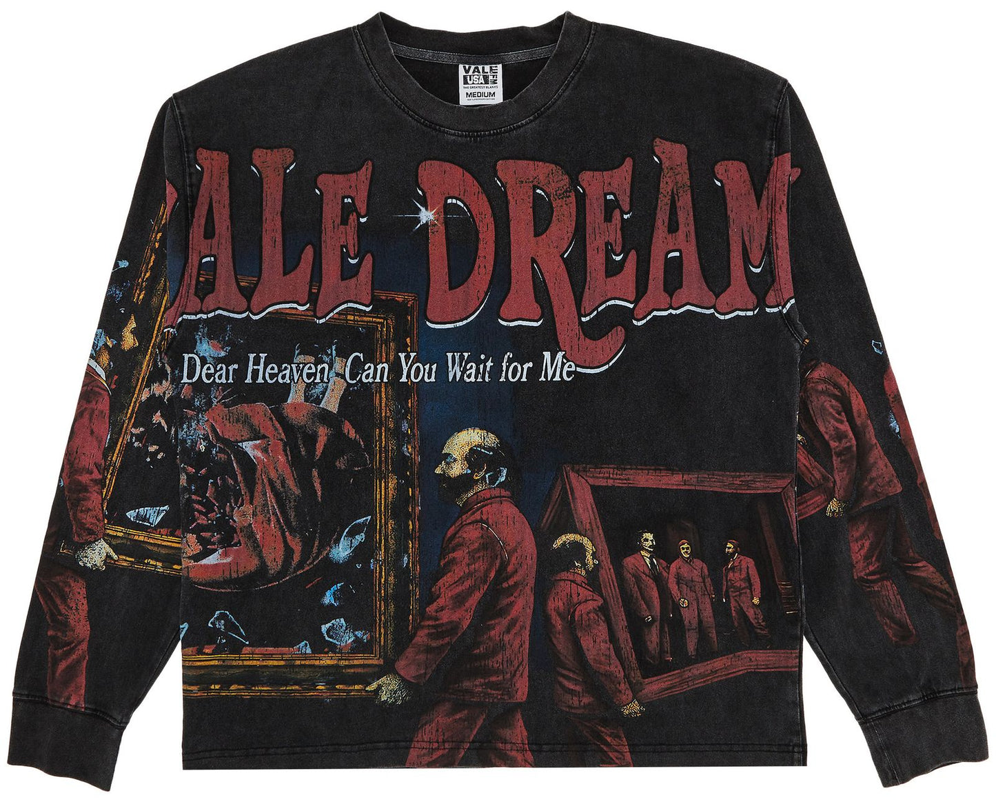 VALE Dear Heavens Long Sleeve Tee Black