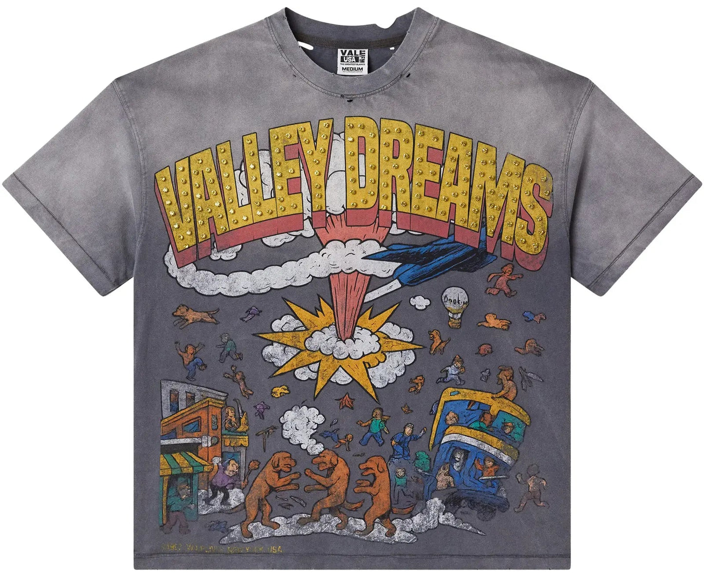 Vale Forever Faded Chaos Bling Tee
