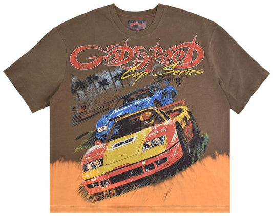 Godspeed F.T.W Tee (Brown Bleached Wash)