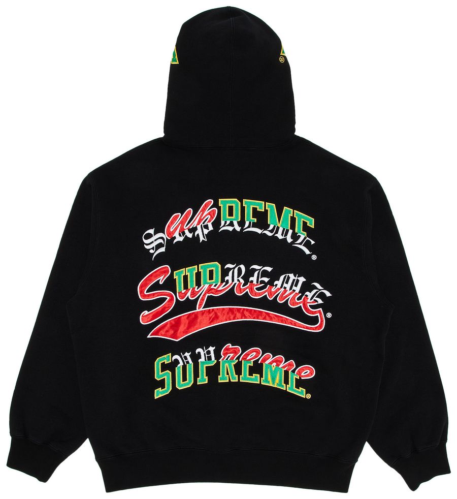 Supreme Multi Logos Hooded Sweatshirt Black