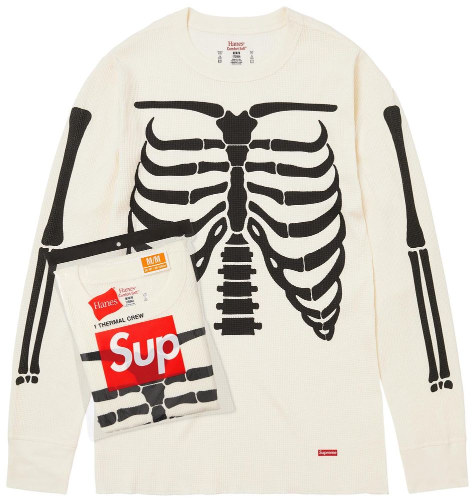 Supreme x Hanes Bones Thermal Crew (1 Pack) 'Natural'