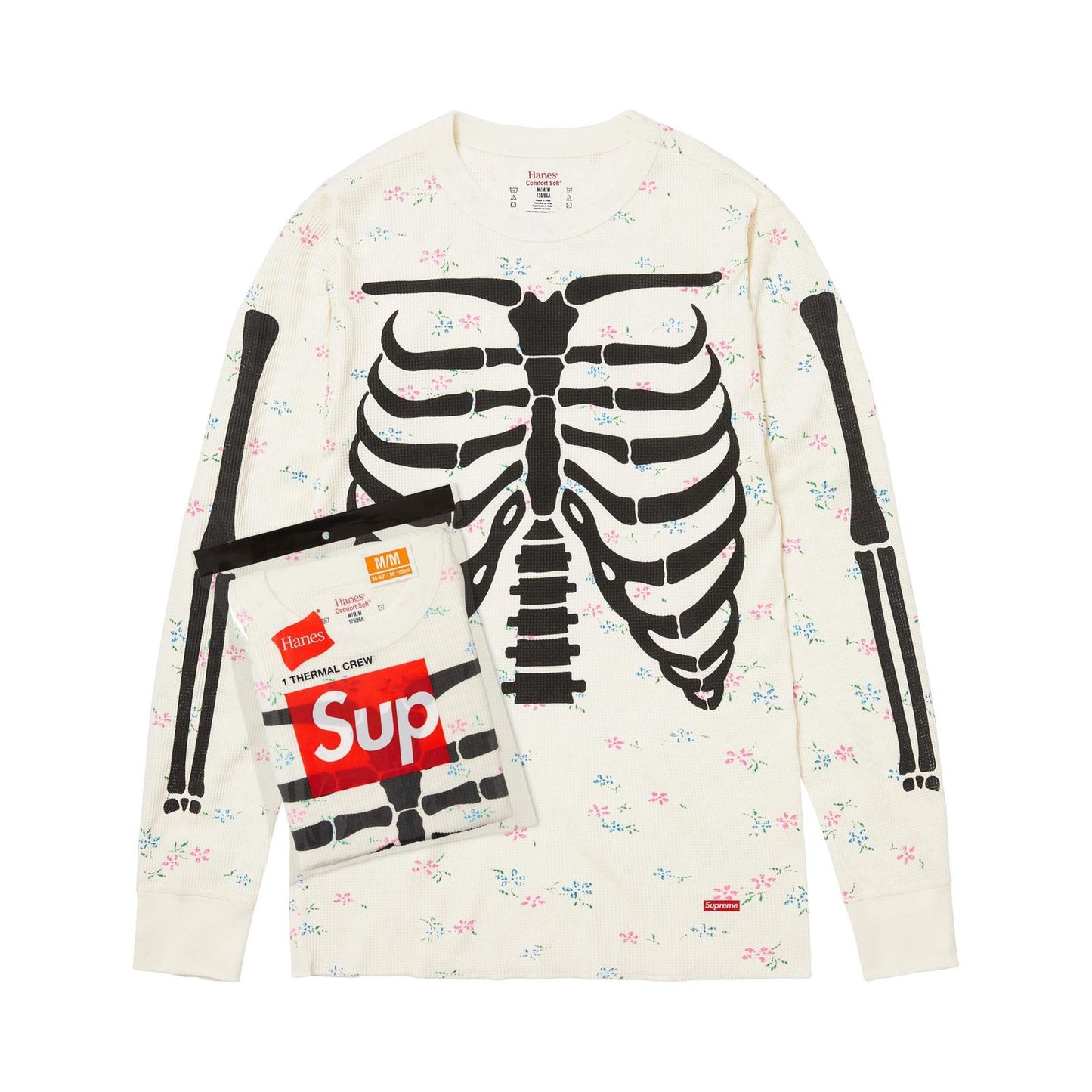 Supreme x Hanes Bones Thermal Crew (1 Pack) 'Floral'