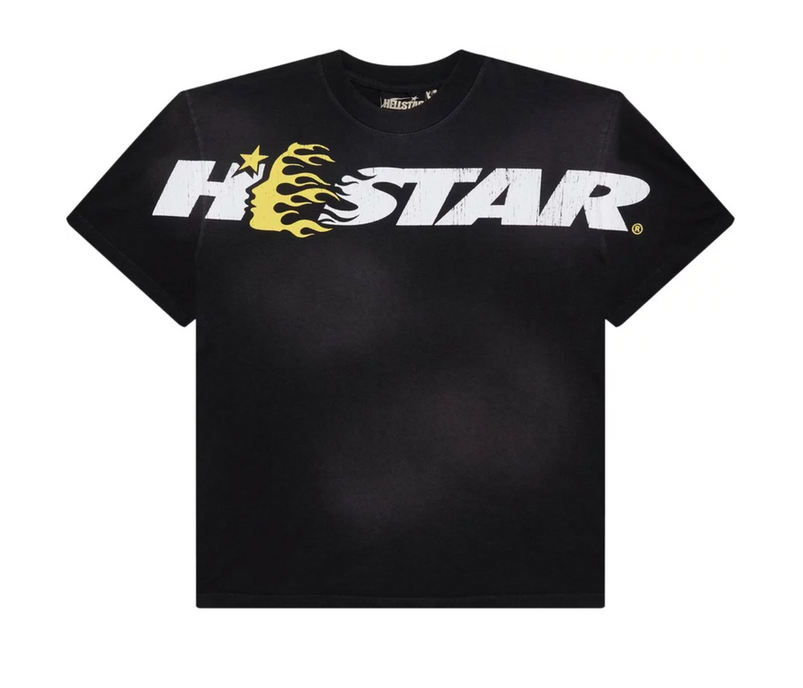 Hellstar Studios Yellow Cartoon Logo Tee Black