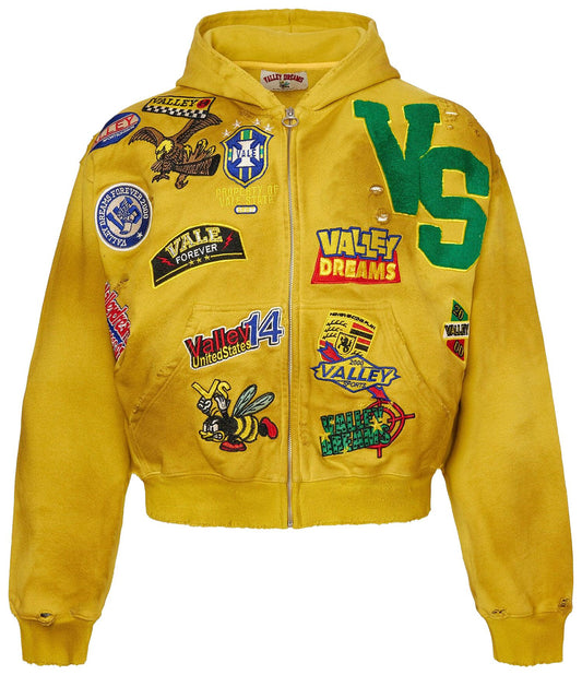 Vale Forever Doodle Zip Up Top
