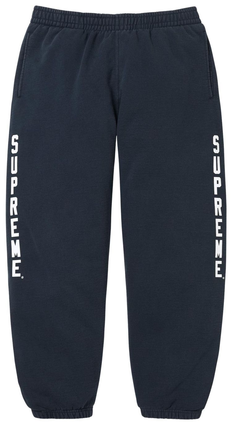 Supreme Washed Logo Sweatpant Navy