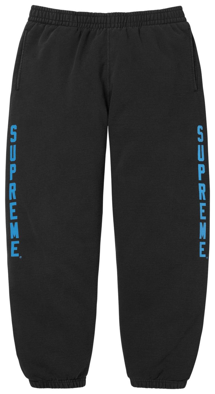 Supreme Washed Logo Sweatpant Black