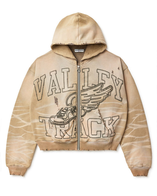 VALE Valley Garden Zip Up Hoodie Sand