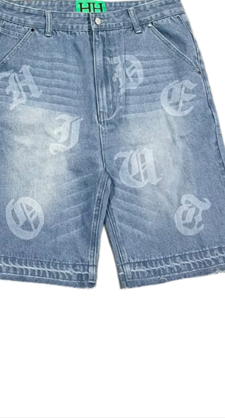Hollywood Hideout Denim Shorts Blue