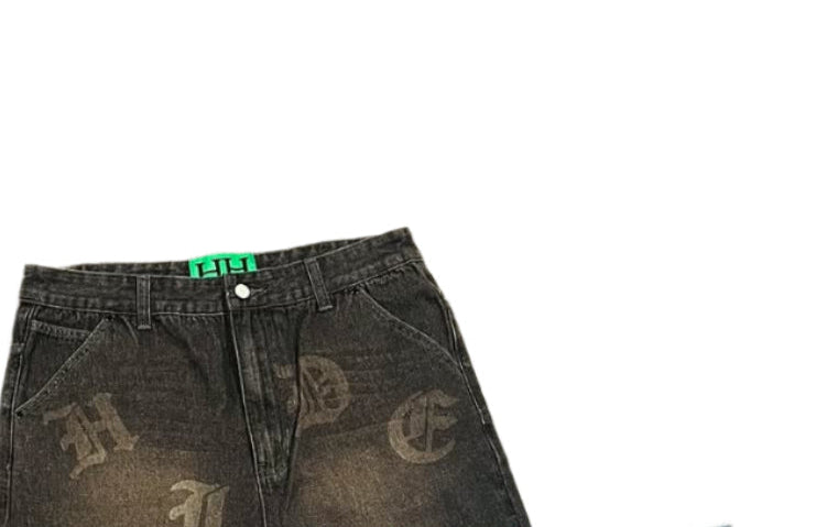 Hollywood Hideout Denim Shorts Black