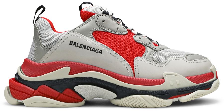 USED Balenciaga Triple S Sneaker 'Grey Red'