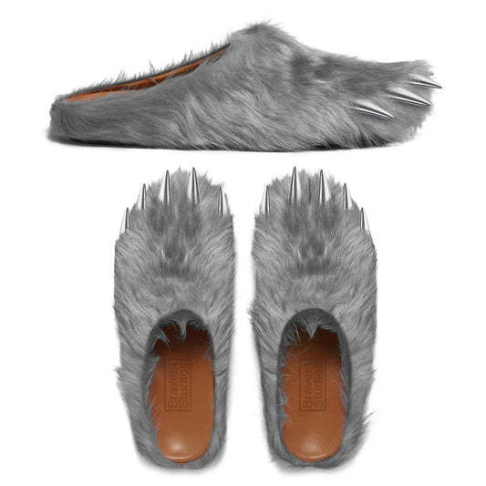 Bravest Studios Bear Claw Slipper Grey