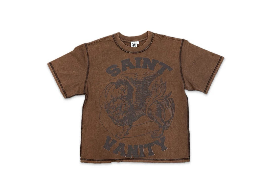 Saint Vanity Brown Logo Tee Mocha