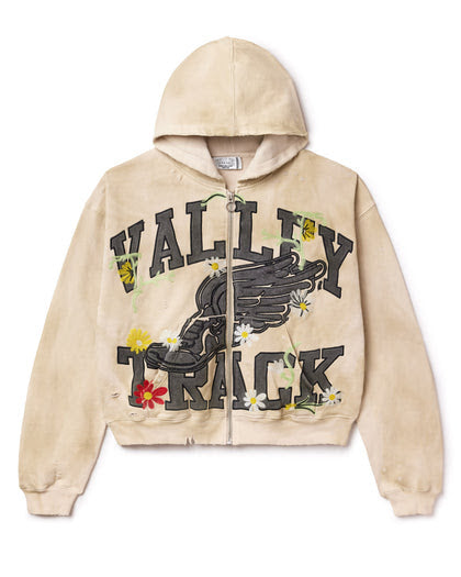 Vale Forever  BONE GARDEN ZIP UP HOODIE