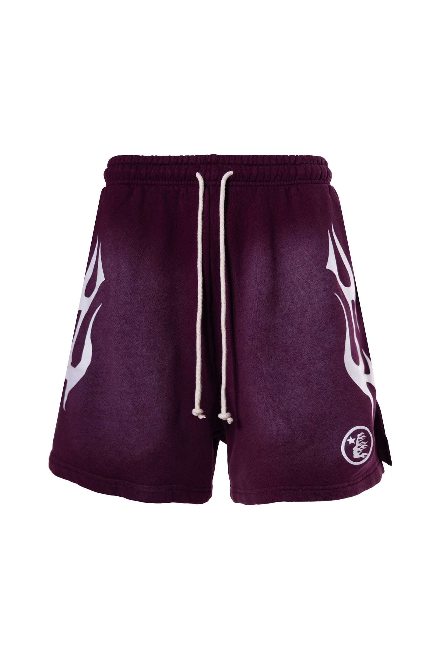 HELLSTAR Flame Shorts Burgundy