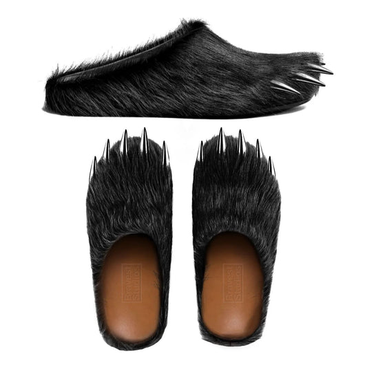 Bravest Studios Bear Claw Slipper Black