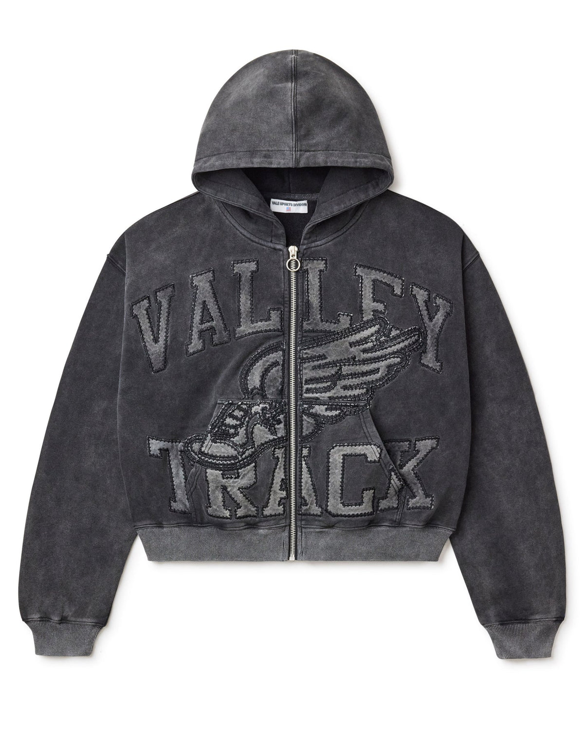 VALE Black Cat Zip Up Hoodie Black