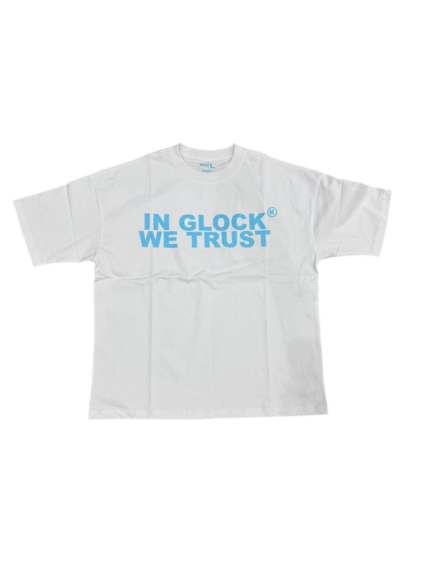 IGWT Tee Baby Blue Letters White