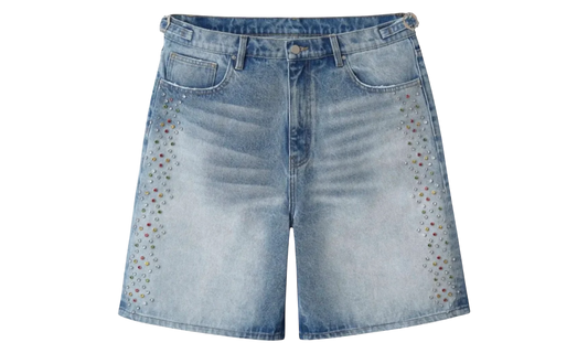 HMDD H-Star Crystal Jean Shorts