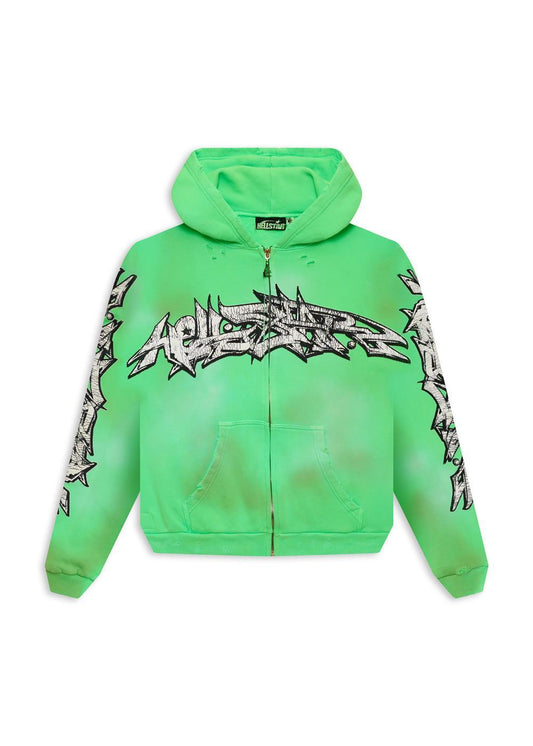 HELLSTAR Graffiti Zip-Up Green