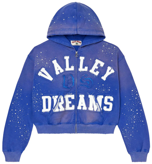 VALE Forever Classico Zip Up Hoodie Sapphire Blue