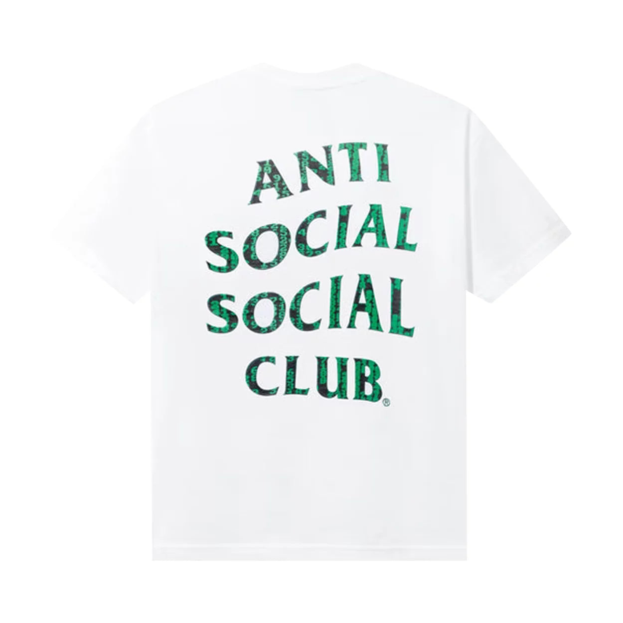 Anti Social Social Club Green Glitch Tee White