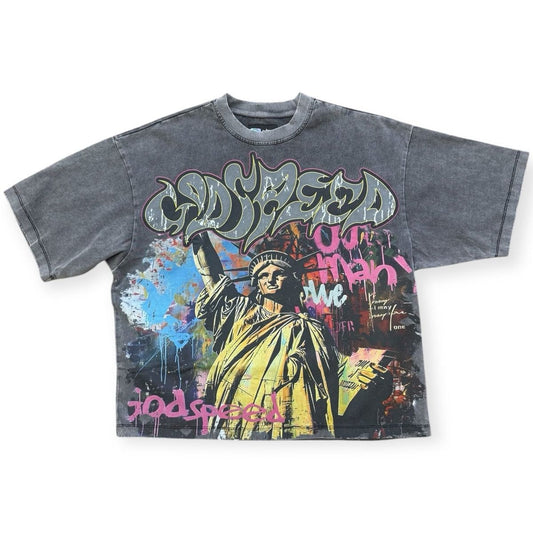 Godspeed NYC Vandalism Tee Grey