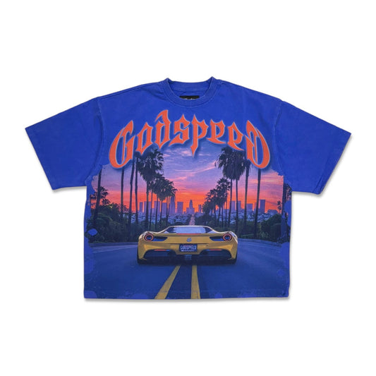 Godspeed Sunset BLVD T-Shirt Royal
