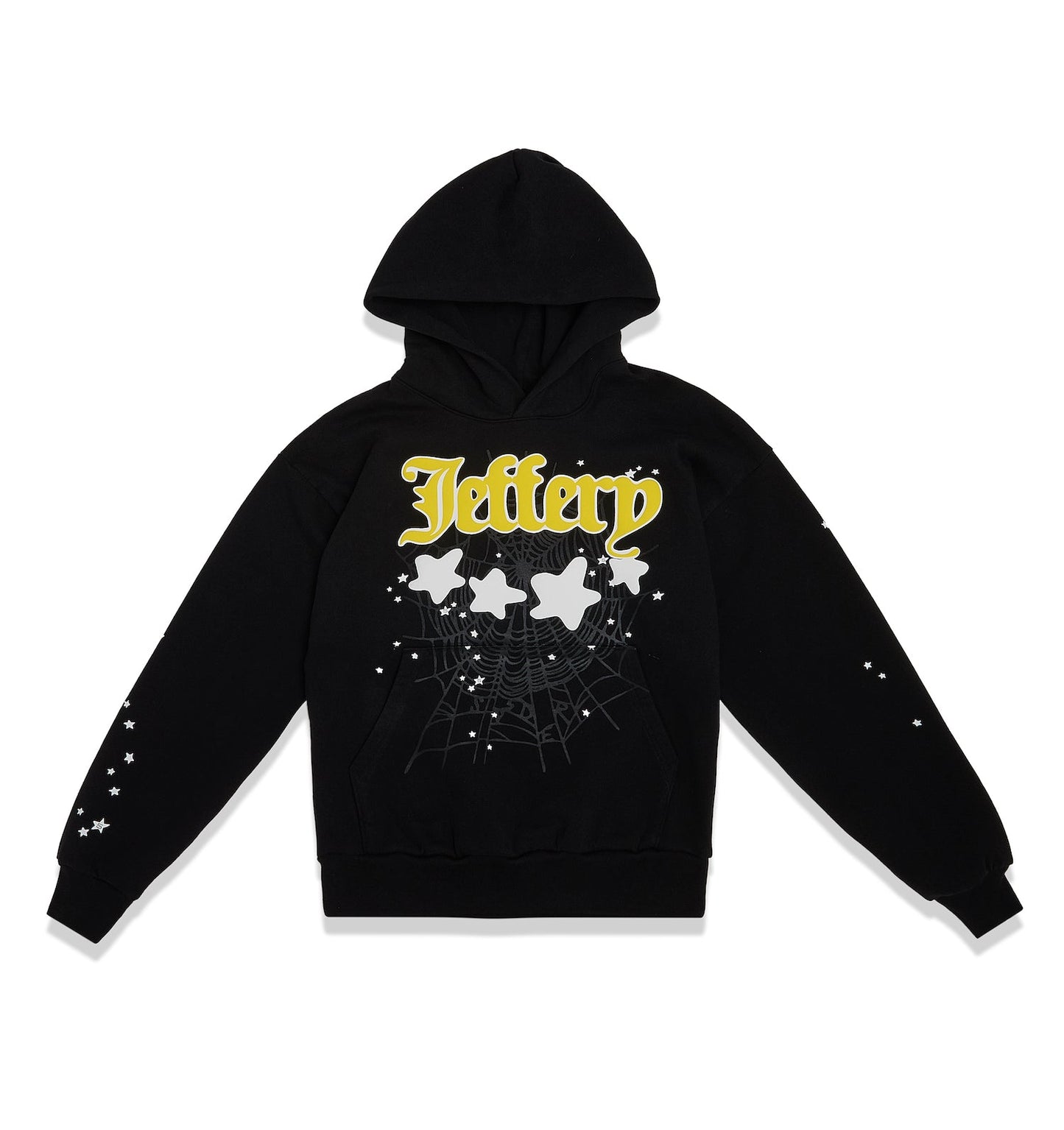 Sp5der Jefferey Hoodie Black Yellow