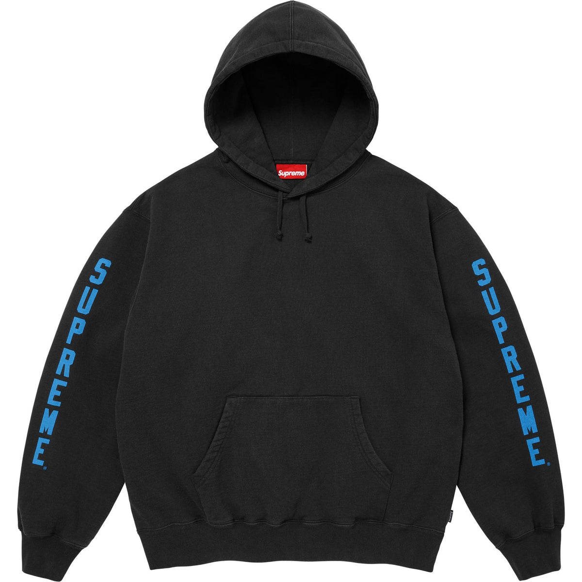 Supreme Washed Logo Hooded Sweatshirt Black