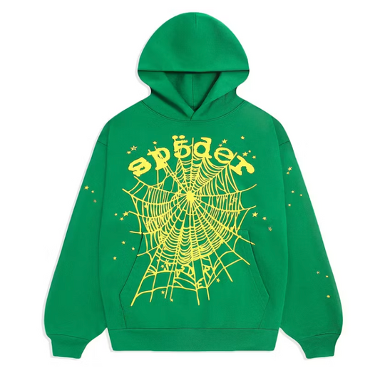 Sp5der Star OG Web V2 Hoodie Slime Green
