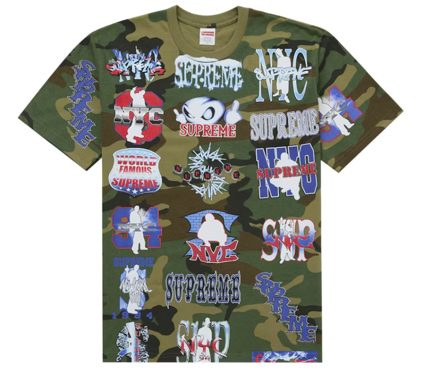 Supreme Flash Tee Woodland Camo