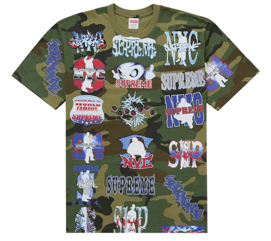 Supreme Flash Tee Woodland Camo