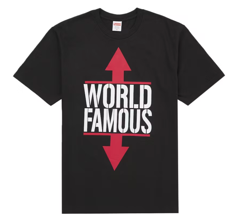 Supreme World Famous Tee Black