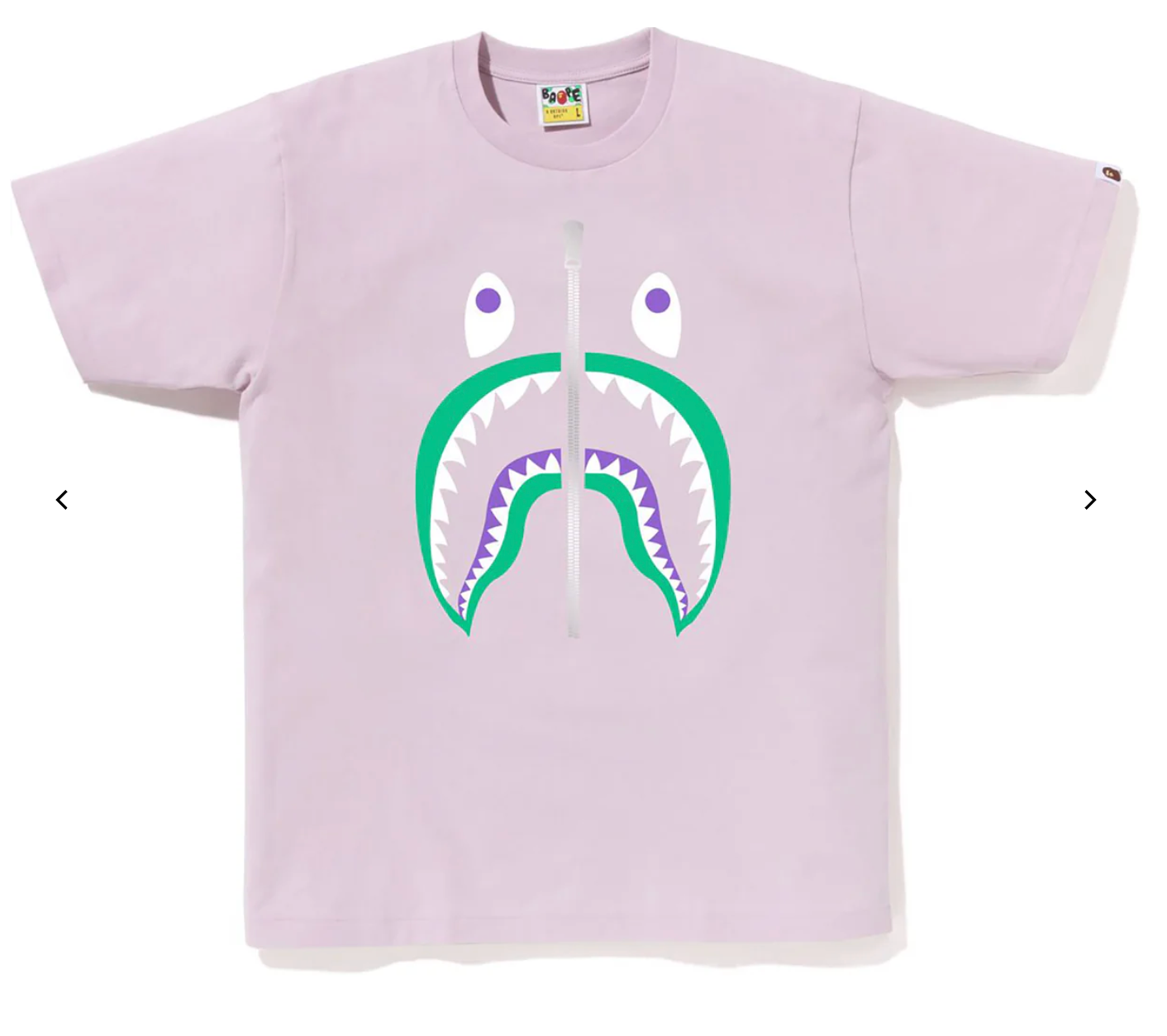 A BATHING APE LIGHT PURPLE SHARK TEE