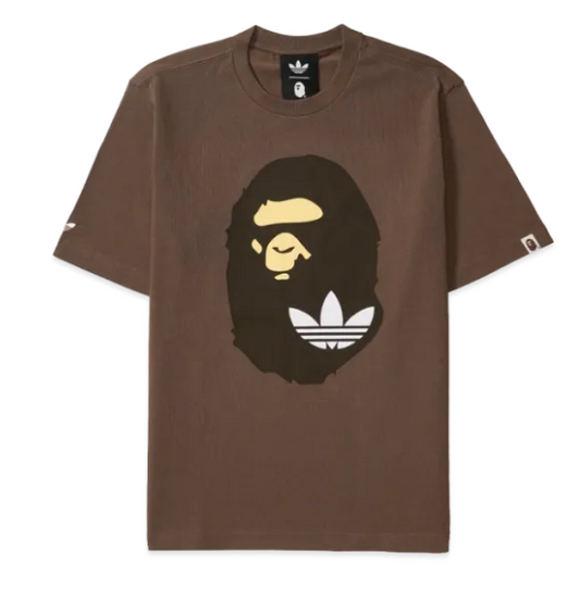 A BATHING APE x adidas Ape Head Tee "Brown"