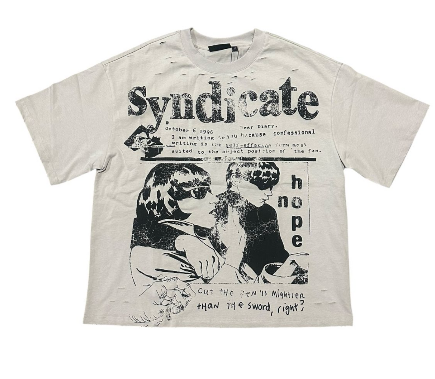 Syndicate  'HOPE" BOXY TEE GREY