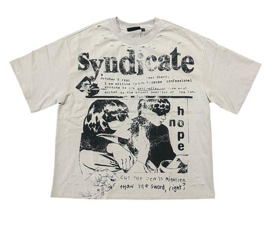 Syndicate  'HOPE" BOXY TEE GREY