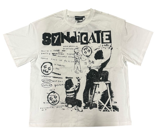 Syndicate  "DEFIANCE" BOXY TEE WHITE