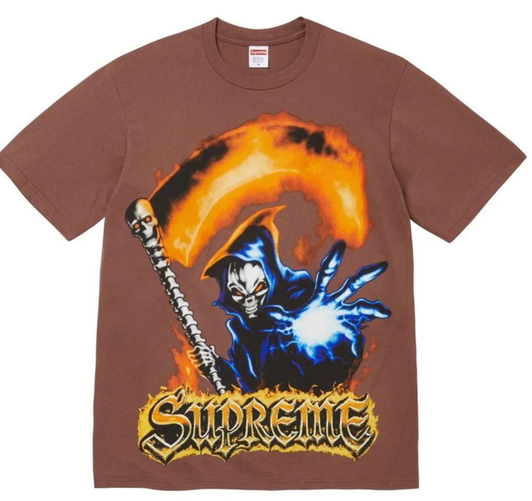 Supreme Grim Reaper Tee Brown