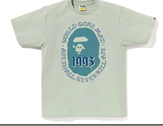 BAPE Ape Head 1993 Tee Green