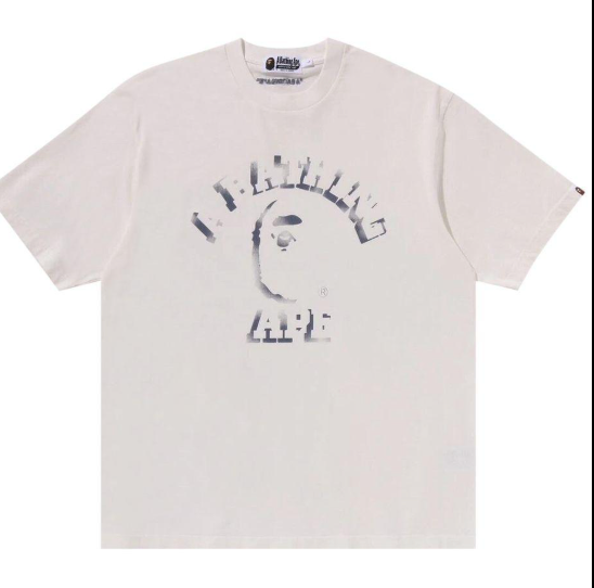 BAPE Garment Dye Spray Print College Relaxed Fit Tee