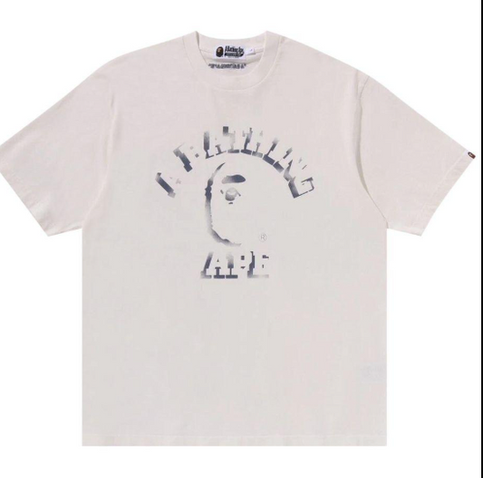 BAPE Garment Dye Spray Print College Relaxed Fit Tee