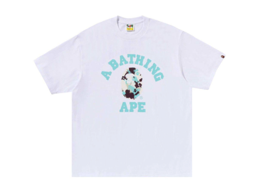 BAPE Map Camo College Relaxed Fit Tee White