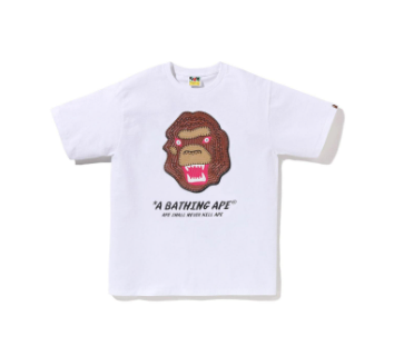 BAPE Embroidery Style Souvenir Logo Tee White