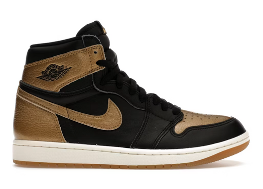 USED Jordan 1 Retro High OG Black Metallic Gold